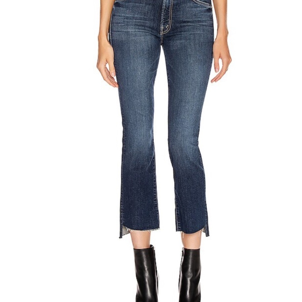 MOTHER Women's Boot Cut Jeans - Blue with Red Heart - Picture 16 of 16